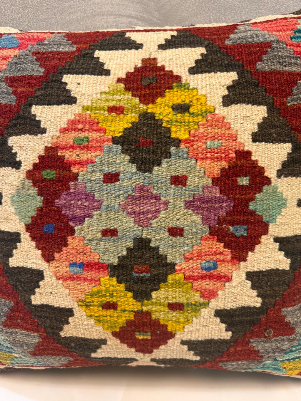 Handwoven Kilim Pillow Cover, Afghan Vintage Style, 50x50cm